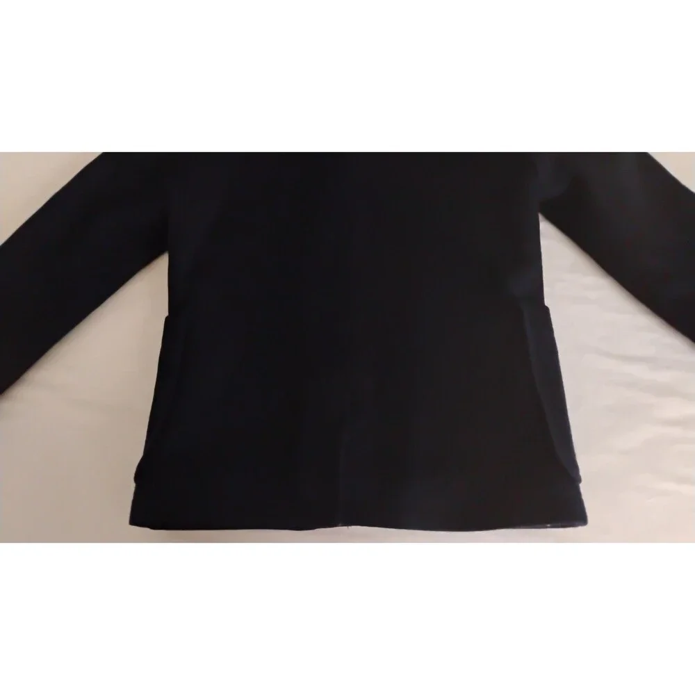 Mini Boden Boy's Navy Wool Pea Coat 7-8 Yr GC Plaid Flannel Lining Preppy Rare